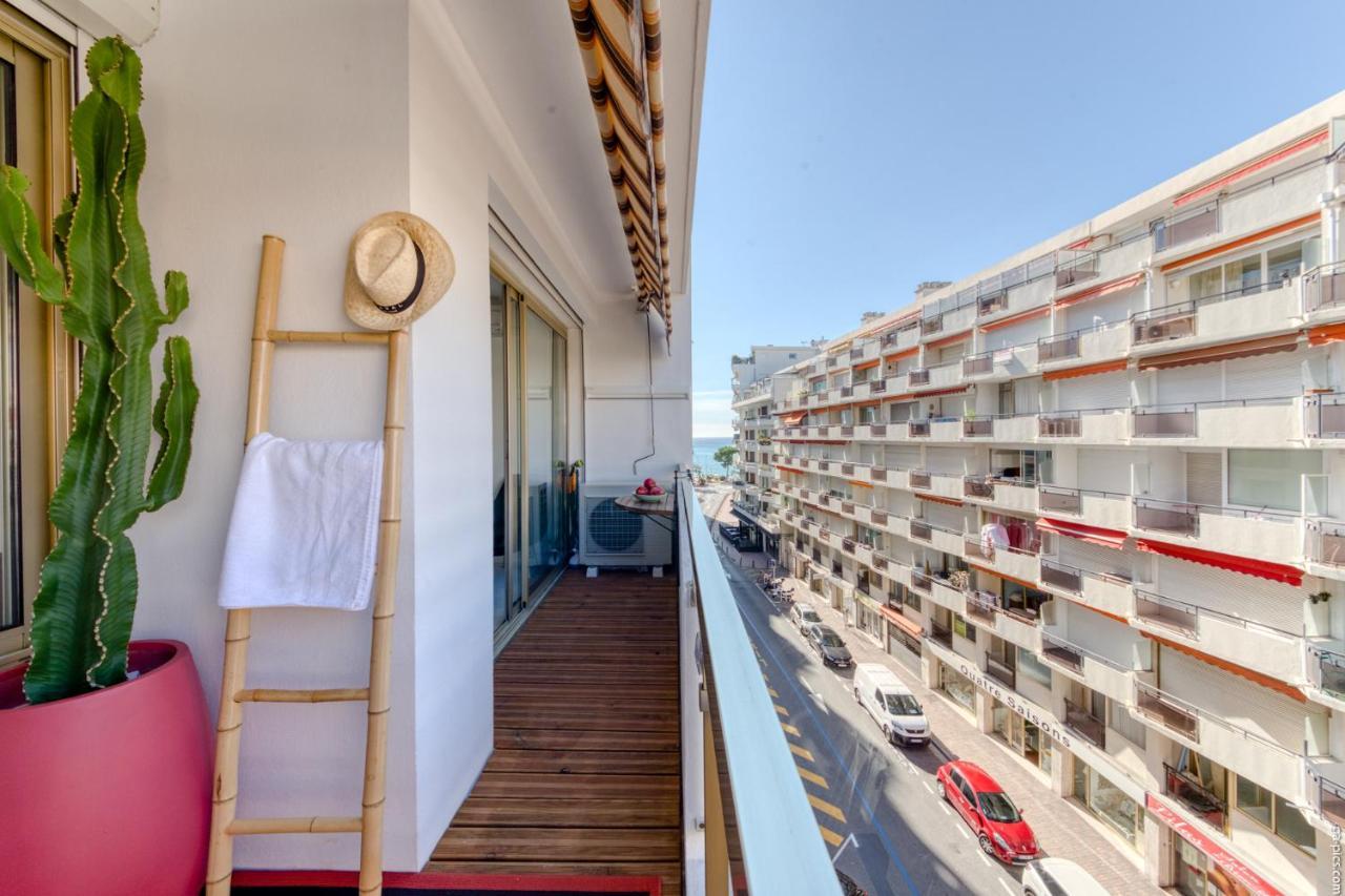 Luxury Maubourg - Vue Mer - Croisette 50M Plage - Clim - Terrasse Cannes Bagian luar foto