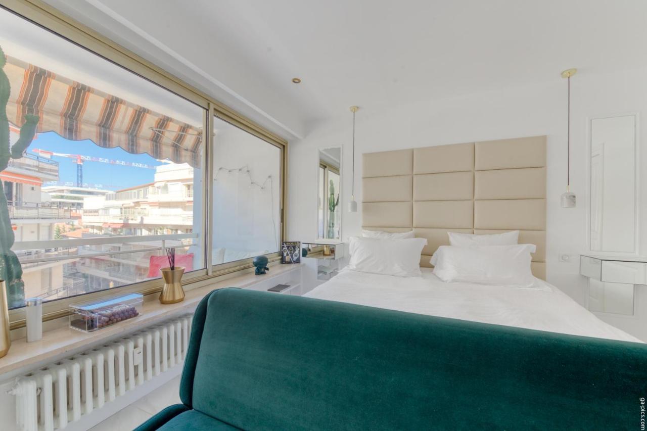 Luxury Maubourg - Vue Mer - Croisette 50M Plage - Clim - Terrasse Cannes Bagian luar foto